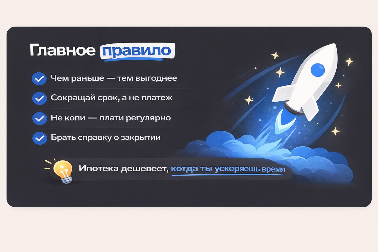 Главное правило погашения ипотеки