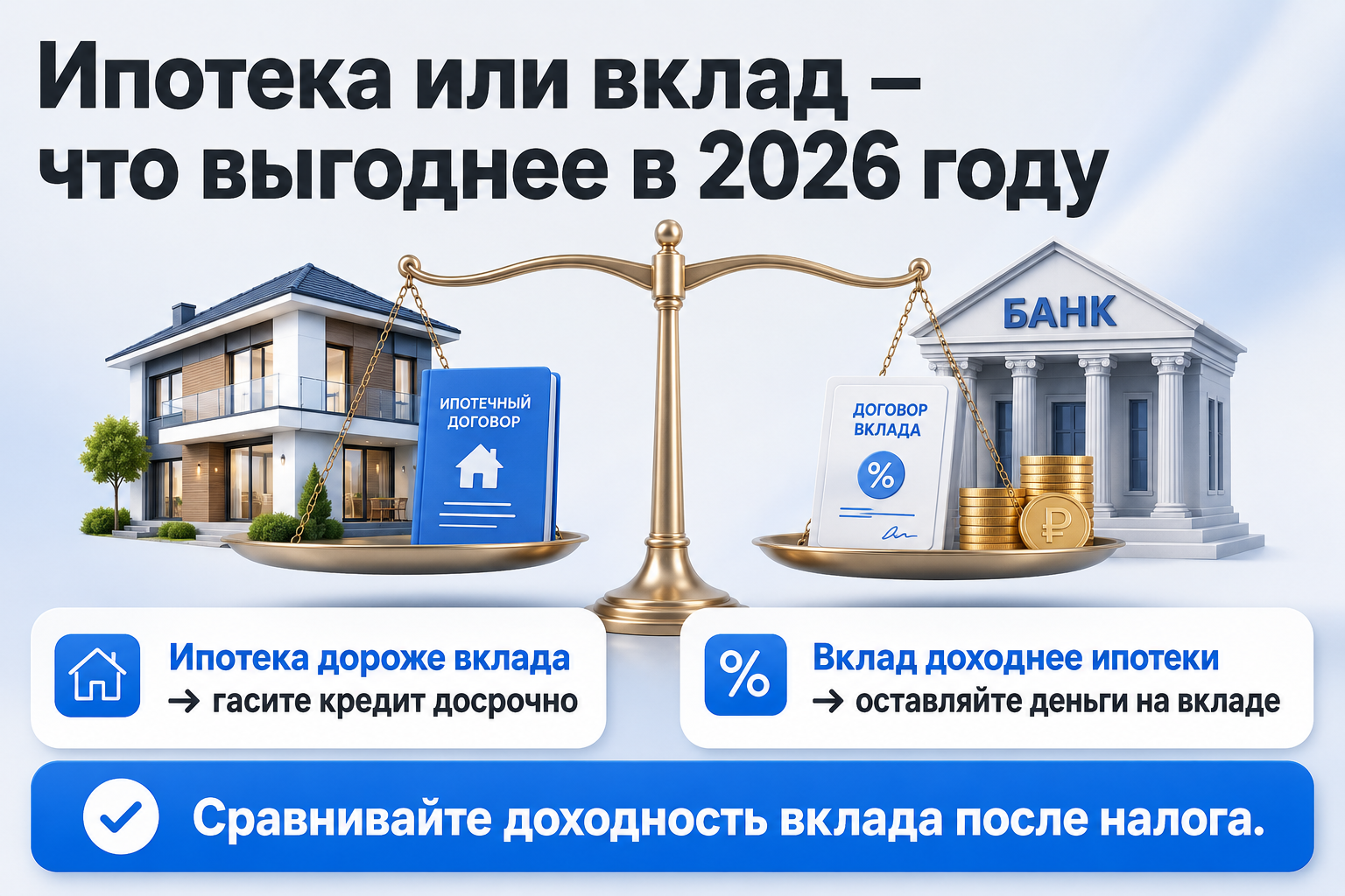 Гасить ипотеку или открыть вклад