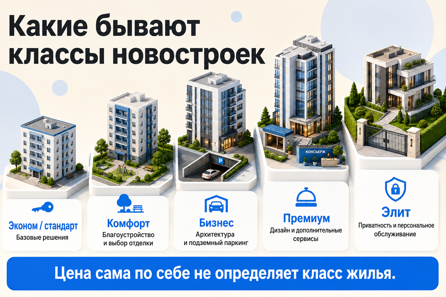 Классы жилья в новостройках