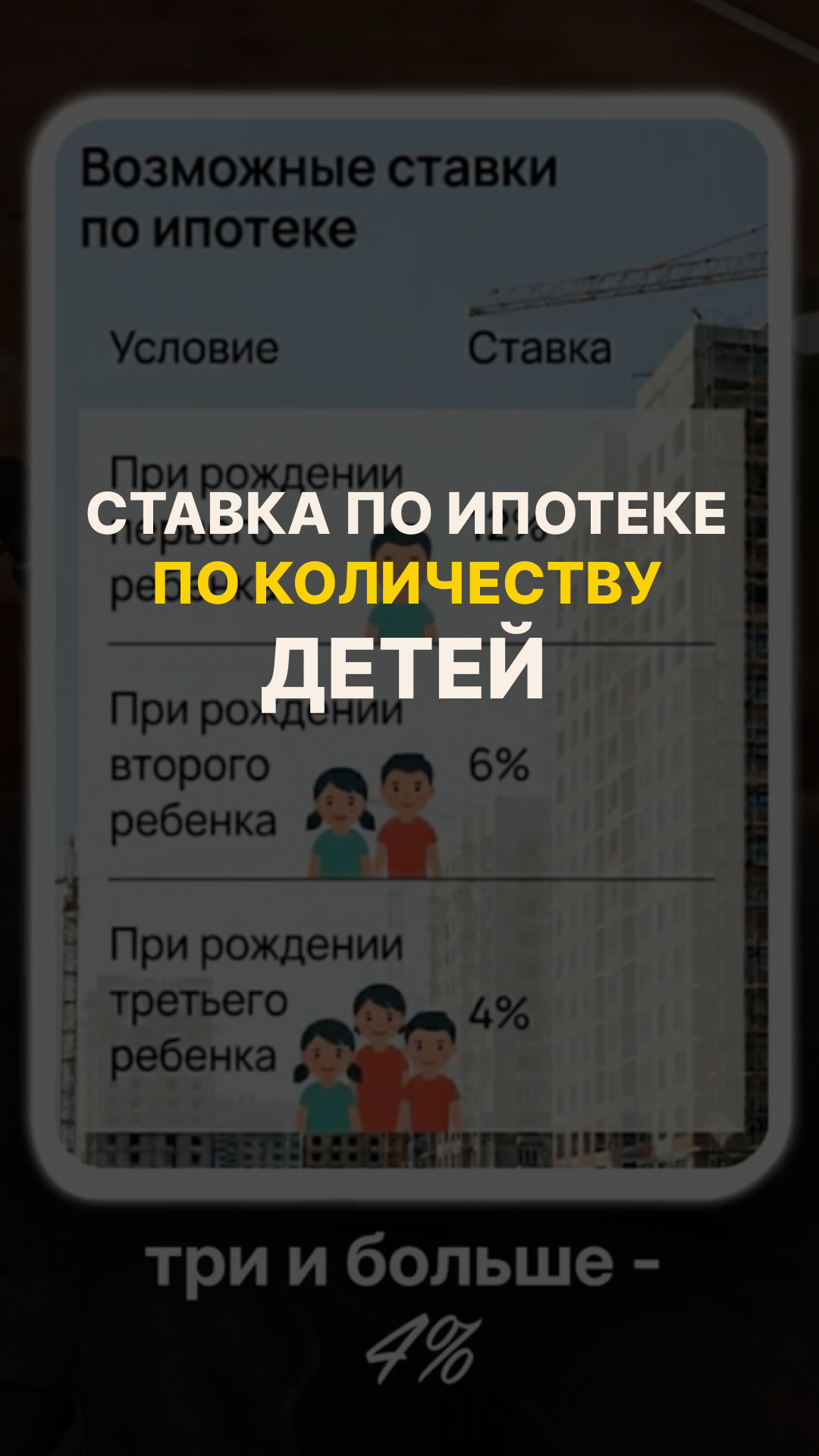Ставку по ипотеке хотят разделить по количеству детей